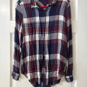 Plaid Button Down Shirt for Women